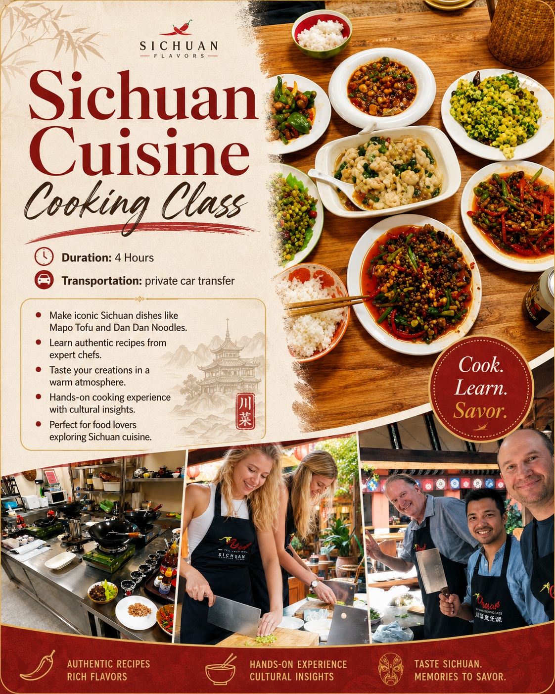 Sichuan Cuisine Cooking Class Experience in Chengdu